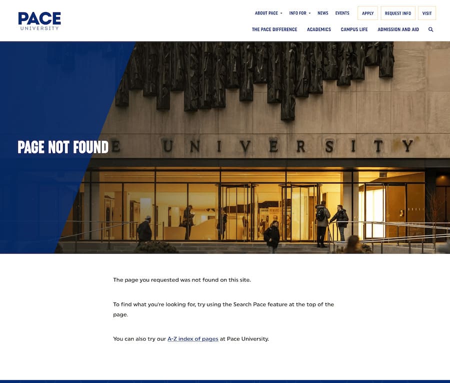 404 Page Pace University