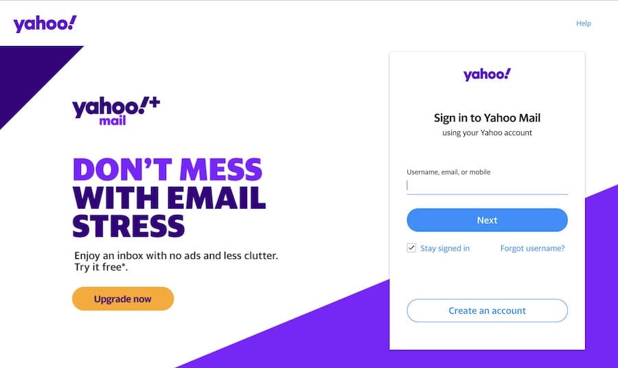 yahoo mail sign up free email