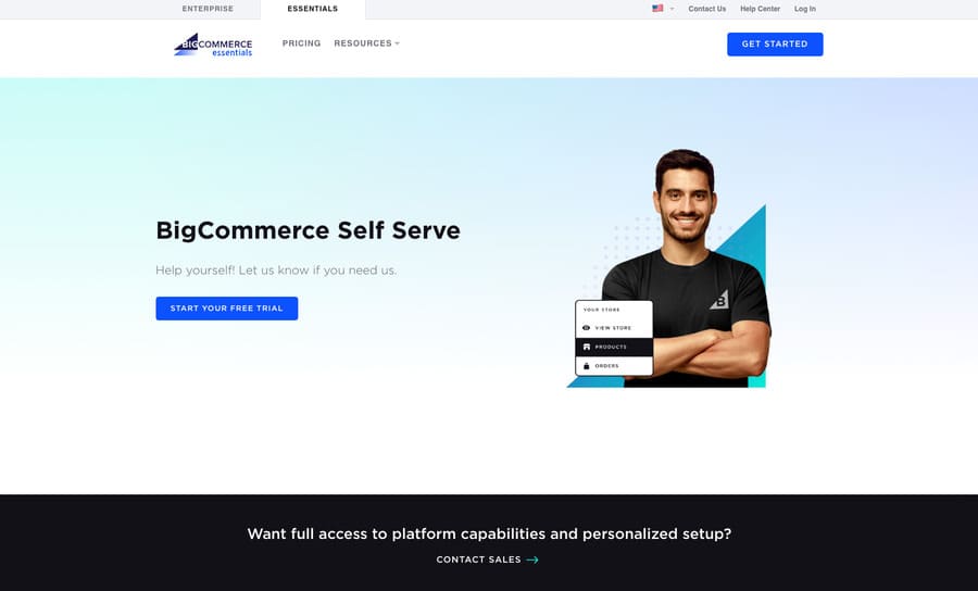 bigcommerce ecommerce platform home page