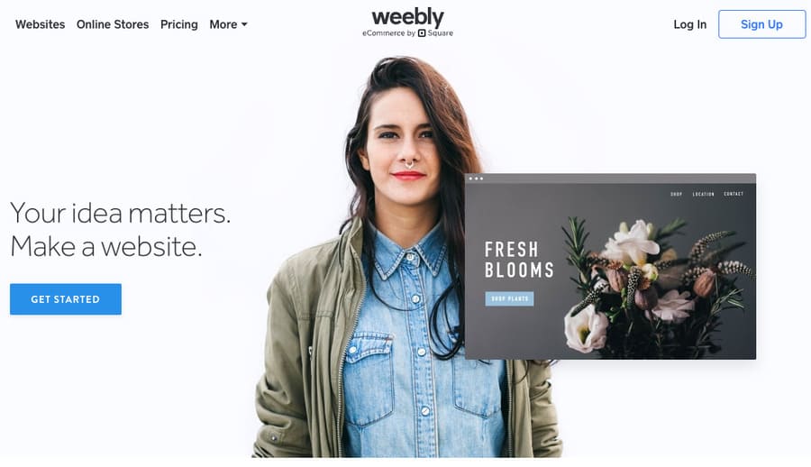weebly ecommerce platform home page