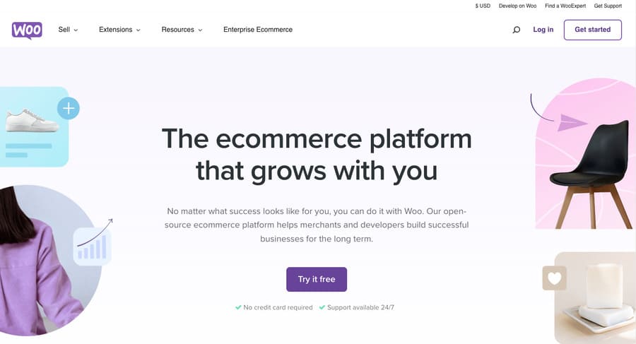 woocommerce ecommerce platform home page