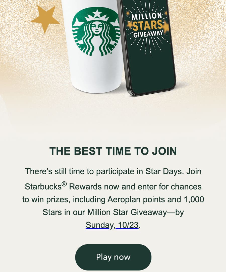 email marketing example from Starbucks